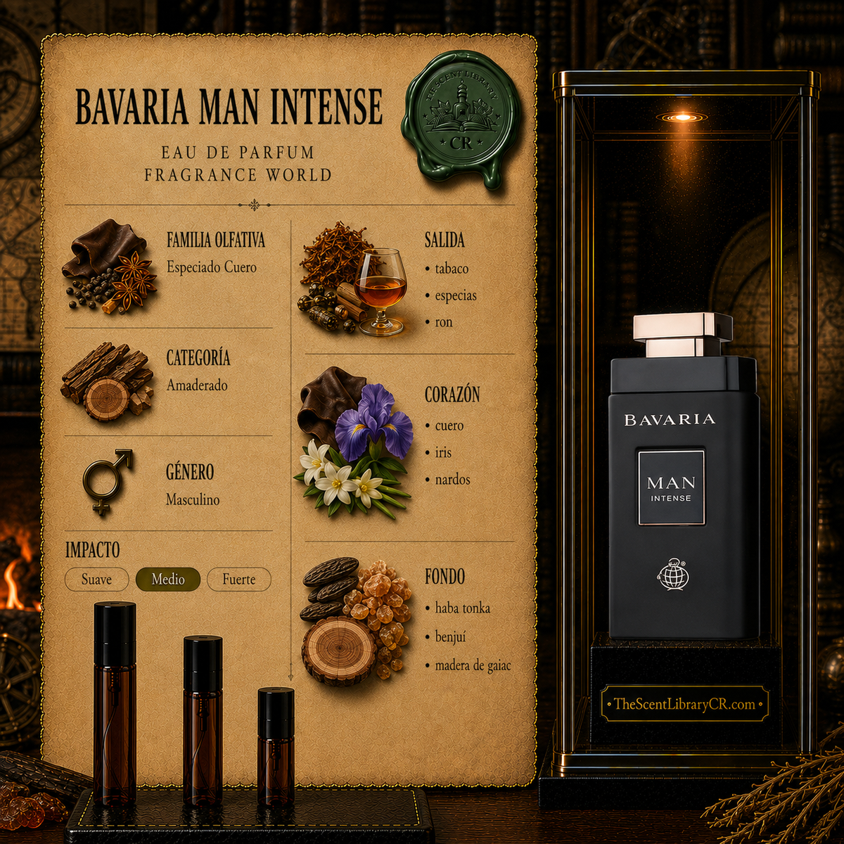 Imagen de notas de Fragrance World Bavaria Man Intense