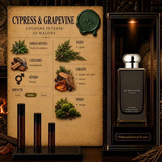Imagen de notas de Jo Malone Cypress & Grapevine Cologne Intense
