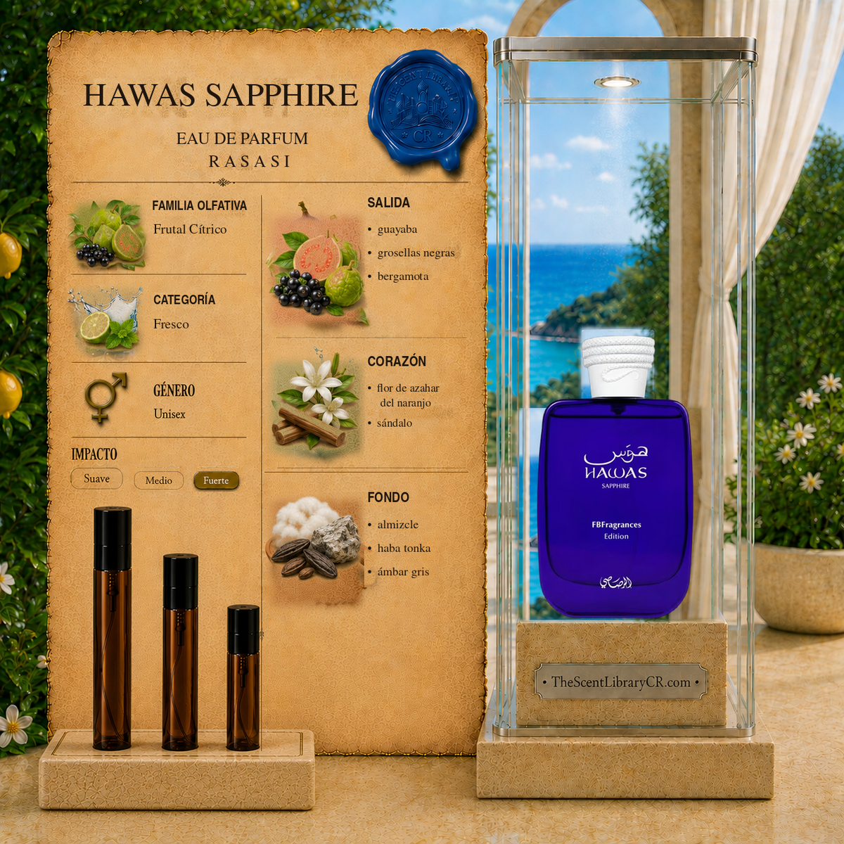 Imagen de notas de Rasasi Hawas Sapphire