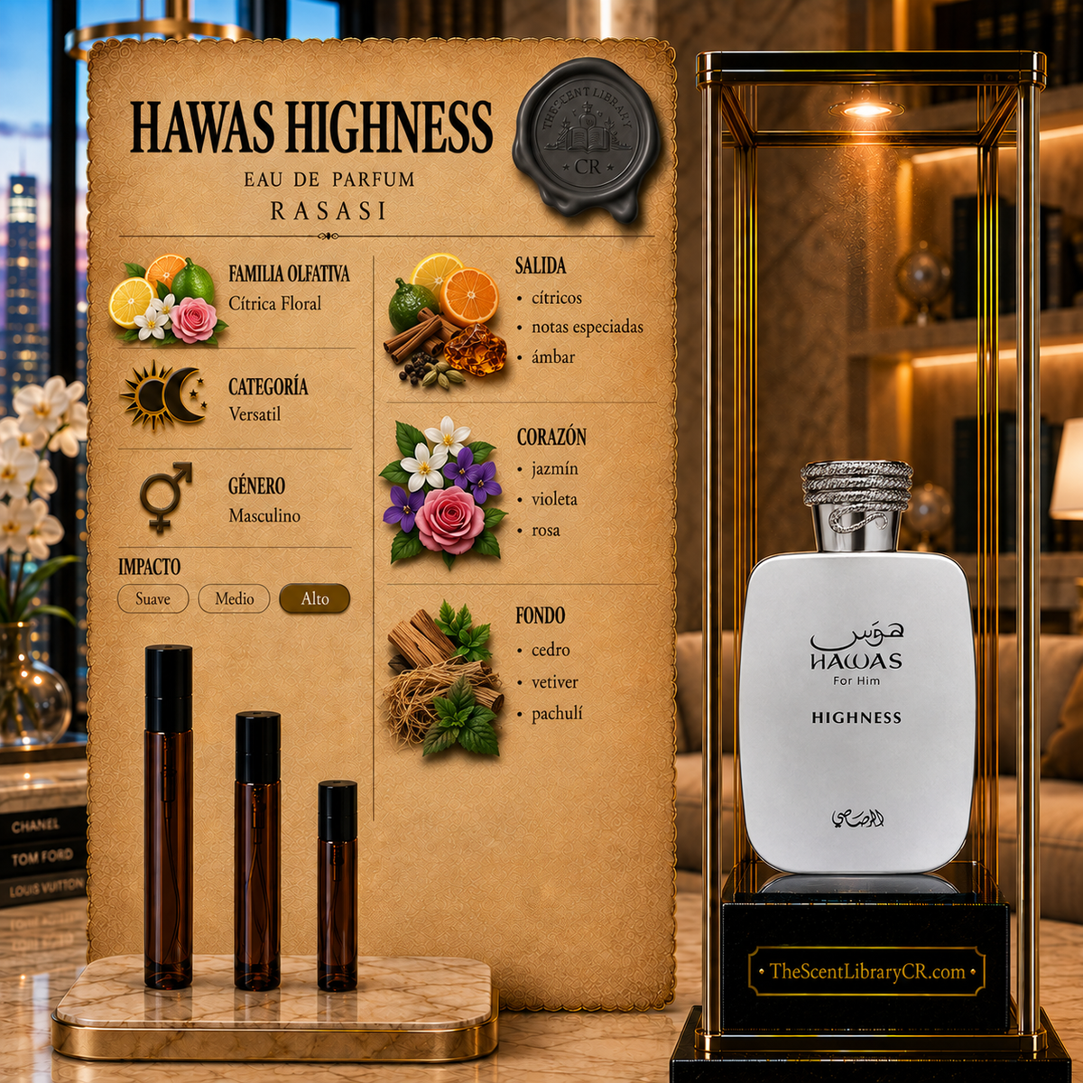 Imagen de notas de Rasasi Hawas Highness