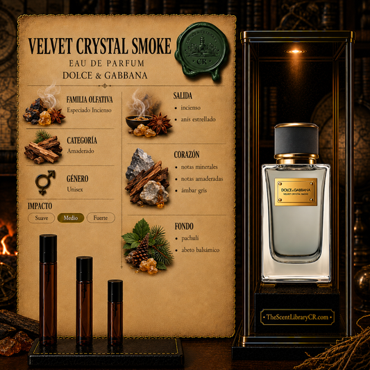 Imagen de notas de Dolce & Gabbana Velvet Crystal Smoke (Linea Privada)